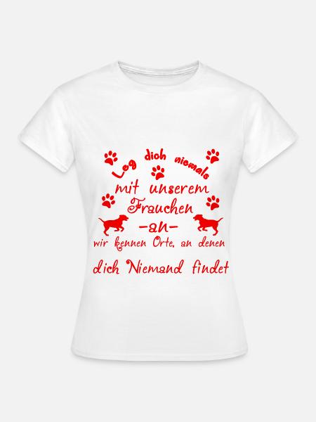 Hund Spruch Gassi gehen - Frauen T-Shirt - Weiß