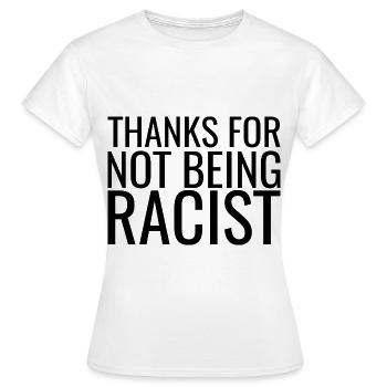 anti 03 - Frauen T-Shirt - Weiß - Vorne - AI Model Female 172 dark (172cm)