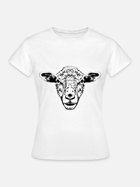 Schaf/ Portrait / Kopf - Frauen T-Shirt - Weiß