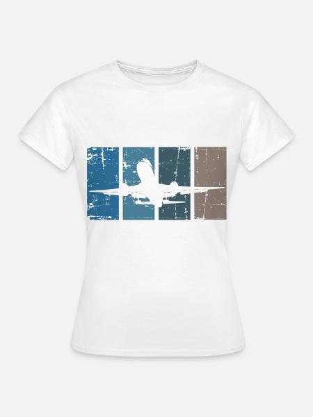 Flugzeug Pilot Luftfahrt - Frauen T-Shirt - Weiß