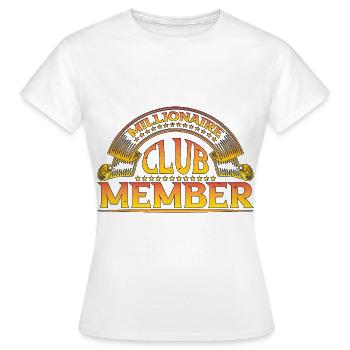 Millionaire Club Member 35 - Frauen T-Shirt - Weiß - Vorne - AI Model Female 172 dark (172cm)