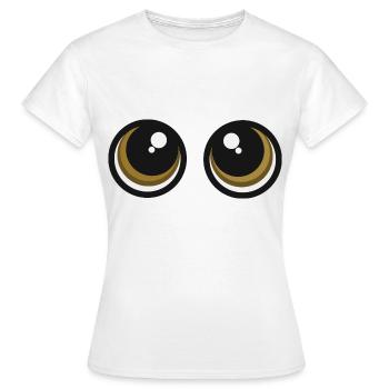 süße Augen Blick Geschenk Mimik süß Baby - Frauen T-Shirt - Weiß - Vorne - AI Model Female 172 dark (172cm)