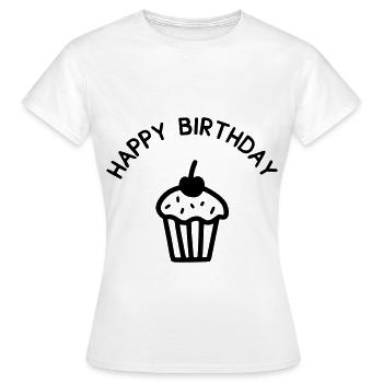 Cadeau de fête d'anniversaire joyeux anniversaire - T-shirt Femme - blanc - Devant - AI Model Female 172 dark (172cm)