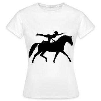 Voltigier Chevaux Équestres Voltige - T-shirt Femme - blanc - Devant - AI Model Female 172 dark (172cm)
