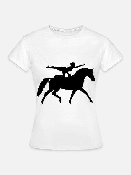 Voltigier Chevaux Équestres Voltige - T-shirt Femme - blanc