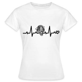 Jaguar Herzfrequenz - Frauen T-Shirt - Weiß - Vorne - AI Model Female 172 dark (172cm)