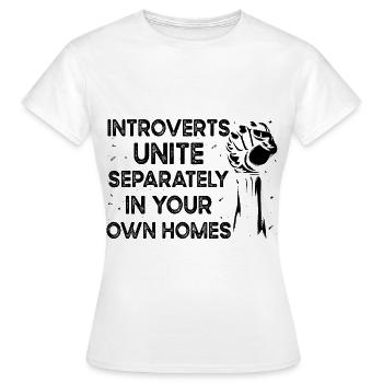 Introvertiert Schüchtern Antisozial - Frauen T-Shirt - Weiß - Vorne - AI Model Female 172 dark (172cm)