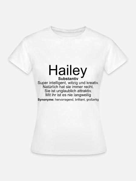 Name Definition Hailey - Frauen T-Shirt - Weiß