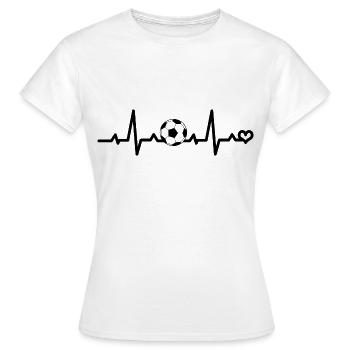 Fußball Herzfrequenz - Frauen T-Shirt - Weiß - Vorne - AI Model Female 172 dark (172cm)