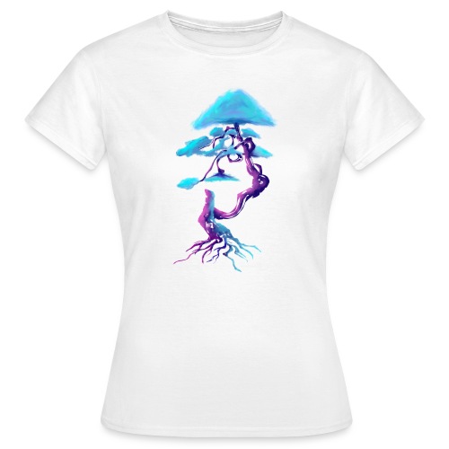 Tree design light blue and pink - Women's T-Shirt
