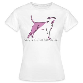 American staffordshire terrier - Women's T-Shirt - white - Front - AI Model Female 172 dark (172cm)
