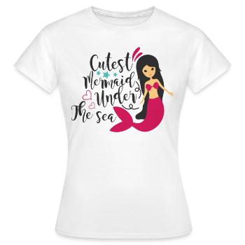 Dictons de sirène sirène sirène - T-shirt Femme - blanc - Devant - AI Model Female 172 dark (172cm)