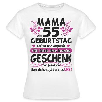 55. Geburtstag Sprüche lustig Frauen - Frauen T-Shirt - Weiß - Vorne - AI Model Female 172 dark (172cm)