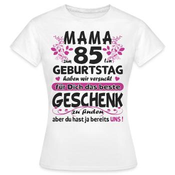 85. Geburtstag Sprüche lustig Frauen - Frauen T-Shirt - Weiß - Vorne - AI Model Female 172 dark (172cm)