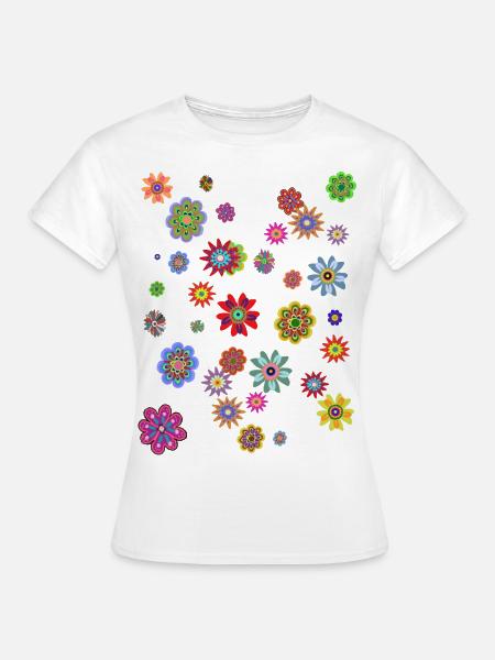limited edition 69 flower power - Frauen T-Shirt - Weiß