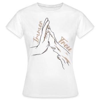 Dein Hund ist Dir immer Treu - Frauen T-Shirt - Weiß - Vorne - AI Model Female 172 dark (172cm)