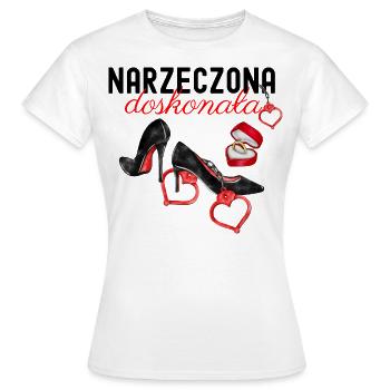 Narzeczona doskonały Verlobungs Geschenk - Frauen T-Shirt - Weiß - Vorne - AI Model Female 172 dark (172cm)