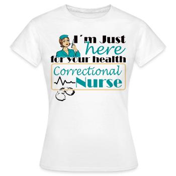 Prison nurse - Women's T-Shirt - white - Front - AI Model Female 172 dark (172cm)