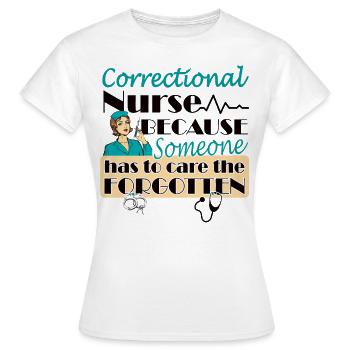 Prison Nurse - Women's T-Shirt - white - Front - AI Model Female 172 dark (172cm)
