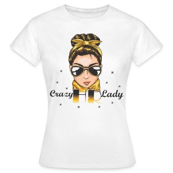 Crazy HR Lady - Human Resources - Women's T-Shirt - white - Front - AI Model Female 172 dark (172cm)