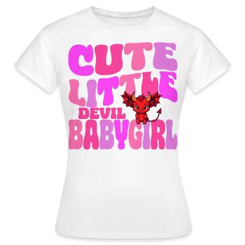 Babygirl - mignon petit diable de bébé - T-shirt Femme - blanc - Devant - AI Model Female 172 dark (172cm)