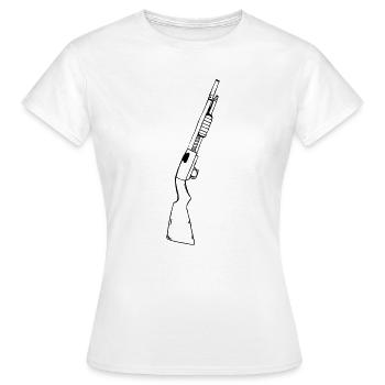 Gewehr - Frauen T-Shirt - Weiß - Vorne - AI Model Female 172 dark (172cm)
