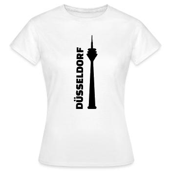Dusseldorf - T-shirt Femme - blanc - Devant - AI Model Female 172 dark (172cm)