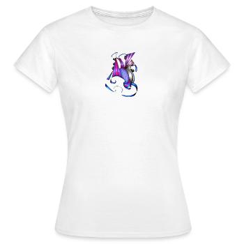 Coloured spiral and fan art - Women's T-Shirt - white - Front - AI Model Female 172 dark (172cm)
