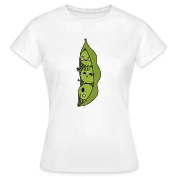 Pois - T-shirt Femme - blanc - Devant - AI Model Female 172 dark (172cm)