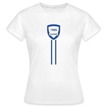 Auxerre football club - T-shirt Femme - blanc - Devant - AI Model Female 172 dark (172cm)