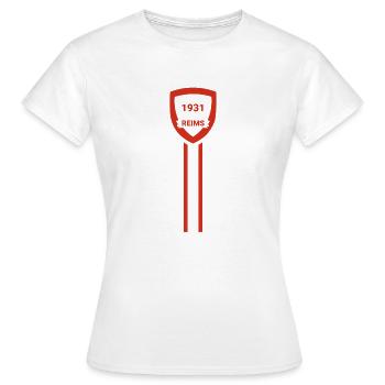 Reims football club - T-shirt Femme - blanc - Devant - AI Model Female 172 dark (172cm)