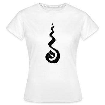 Flammende Schlange - Frauen T-Shirt - Weiß - Vorne - AI Model Female 172 dark (172cm)