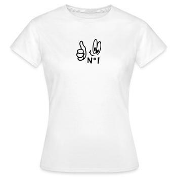 Number One, Comic - Women's T-Shirt - white - Front - AI Model Female 172 dark (172cm)