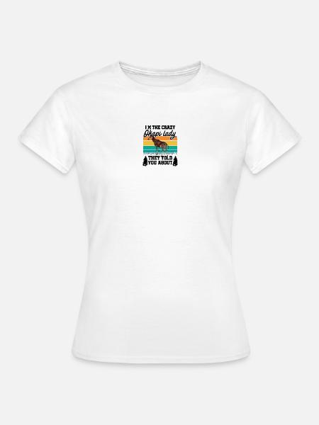 Ich bin die verrückte Okapi Lady - Frauen T-Shirt - Weiß