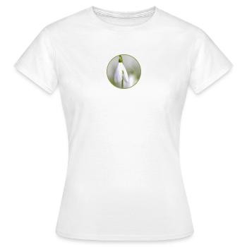 Perce-neige fleur blanche Fleur blanche Éclosion précoce - T-shirt Femme - blanc - Devant - AI Model Female 172 dark (172cm)