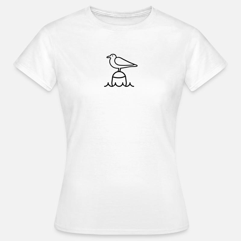 Möwe Moin - Frauen T-Shirt - Weiß