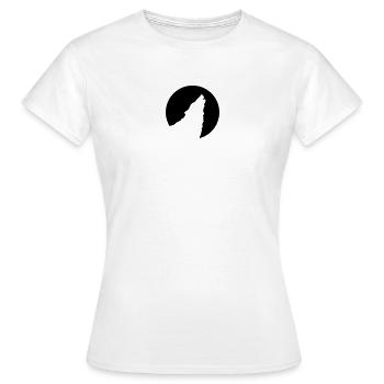 howling wolf - Women's T-Shirt - white - Front - AI Model Female 172 dark (172cm)