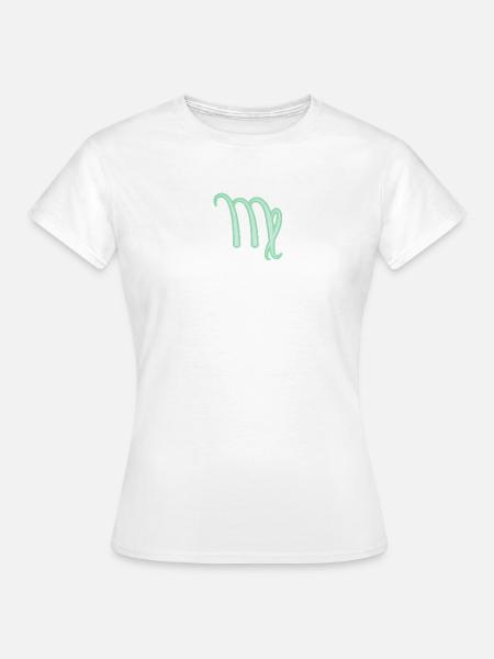 Jungfrau Sternzeichen Pastellgrün - Frauen T-Shirt - Weiß