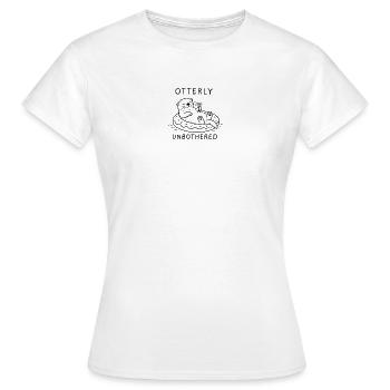 Loutre détendue - Otterly Insouciée - T-shirt Femme - blanc - Devant - AI Model Female 172 dark (172cm)
