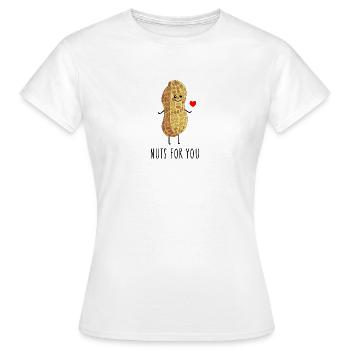 Des noix avec amour - T-shirt Femme - blanc - Devant - AI Model Female 172 dark (172cm)