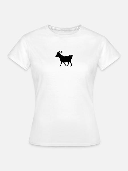 Ziege schwarz - Frauen T-Shirt - Weiß