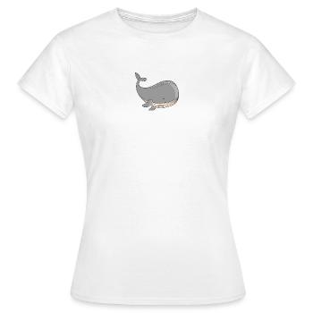 Wal - Frauen T-Shirt - Weiß - Vorne - AI Model Female 172 dark (172cm)