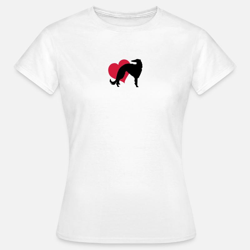 Barsoi meine Liebe - Frauen T-Shirt - Weiß