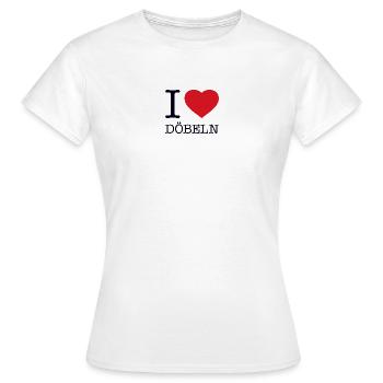 J’ADORE DÖBELN - T-shirt Femme - blanc - Devant - AI Model Female 172 dark (172cm)