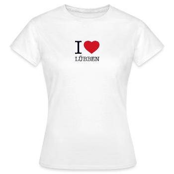J’ADORE LÜBBEN - T-shirt Femme - blanc - Devant - AI Model Female 172 dark (172cm)