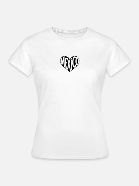 Mexiko Herzdesign - Frauen T-Shirt - Weiß