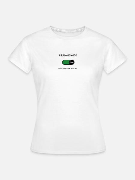 AIRPLANE MODE | Social Functions Disabled - Women's T-Shirt - white