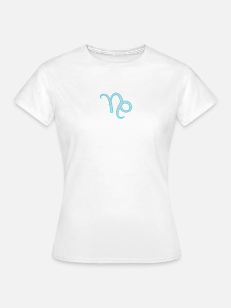 Steinbock Tierkreiszeichen Pastel Blau - Frauen T-Shirt - Weiß