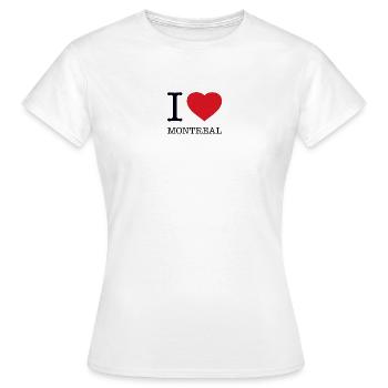 J’ADORE MONTRÉAL - T-shirt Femme - blanc - Devant - AI Model Female 172 dark (172cm)
