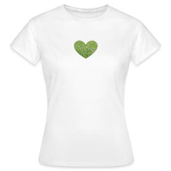 Grass heart - Women's T-Shirt - white - Front - AI Model Female 172 dark (172cm)